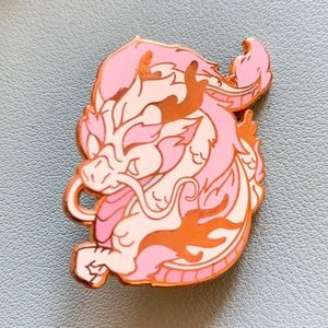 Rose Gold Kitsune Enamel Pin